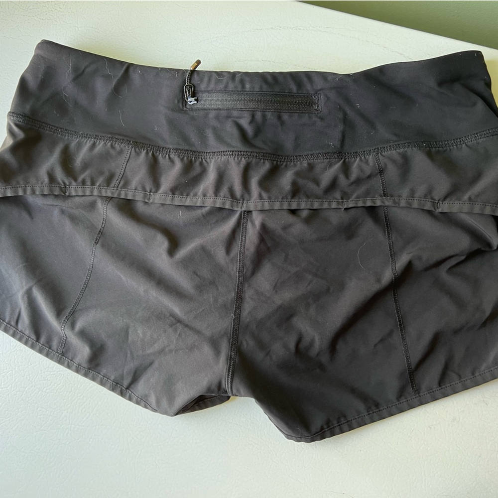 Black lululemon speed ups, size 8, 2.5 inseam
